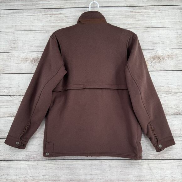 Sorel Jacket Mens Medium Brown Wool Blend Outdoor Full Zip Snap Pockets Workwear - Picture 2 of 14